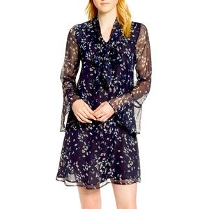 NWT Cece Bell sleeve Floral print mini dress